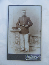 Kabinettfoto CVD Pappfoto Hohensalza Inowrazlaw Pommern Militär Uniform um 1890