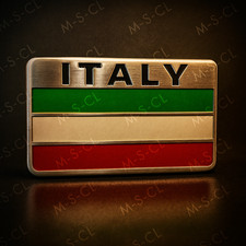 Italien   Auto Aufkleber Sticker Aluminium Legierung   KFZ  Italien  Logo Fahne