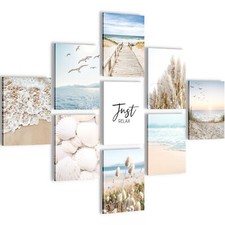 Bilder Set Wohnzimmer Strand