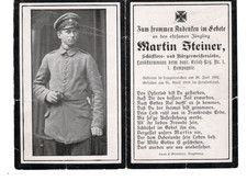 Sterbebild ,WK1 Landsturmmann