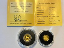 0,5 g reines Gold der Springbock Münze Malawi 2011