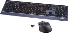 Rapoo 9500M kabelloses Multi-Mode Deskset Tastatur & Maus schwarz QWERTZ (DE)
