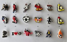 Fußball: Schuhschmuck, Anstecker, Charms, Jibbitz für Crocs und Schnürschuhe