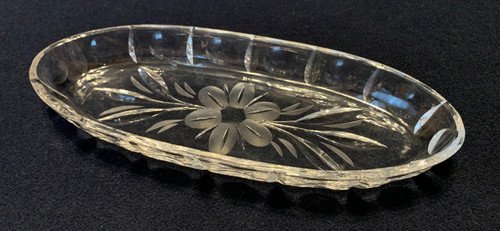 Vintage kristallschale oval - vintage,