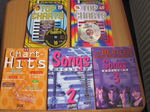 Noten pop songs klavier - 5x,
