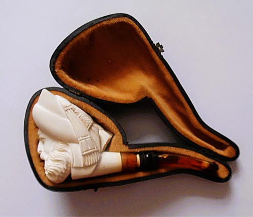 Meerschaumpfeife antik aus - meerschaumpfeife, antik,