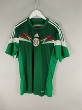 Mexiko Fußballtrikot Herren Größe Large 2013-14 Heim grün Adidas Trikot