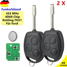 2X Auto Funk Schlüssel 433MHz Für Ford Focus Fiesta Mondeo Transit C-Max Fusion