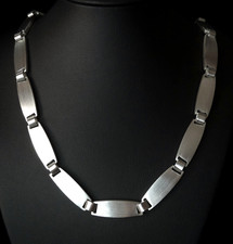 57g Massives ESPRIT Vintage 925er Silber Collier Halskette Flach Collier 45/46cm