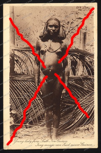 AK-Süd-Neuguinea-Frau-Eingebo