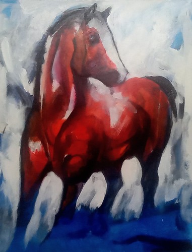 Bild pferd leinwand x - "pferd, 76