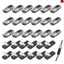  30PCS 2-Polig Kabel Steckverbinder Stecker, 18-22 AWG 