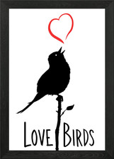 Liebesvögel gerahmtes