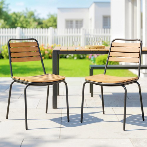 Outsunny gartenstuhl 2er set - outsunny,