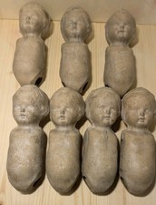 7 alte Puppenteile Kopf mit