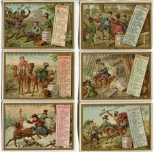 Liebig-Sammelbilder Serie Nr. 115, Reise um die Welt in 12 Monaten, 12 Bilder