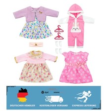 4-Teiliges Puppenkleidungsset in Rosa für Puppen 35-43 cm - Hochwertige Outfits