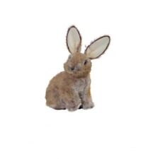 XL Hase 21x14cm braun beflockt