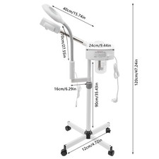 2 in1 Kombigerät Vapozon Bedampfer Ozon Salon Spa Lupenleuchte Luftbefeuchter