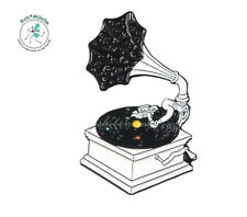 Anstecker Grammophon