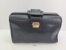 Arzttasche Ledertasche Schnalle Vintage Schwarz DDR Altes Design Retro #258573