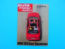 Prospekt / Sonderdruck - auto motor und sport - BMW 325i E36 - Baur Topcabriolet