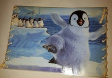 Windlicht aus Serviettentechnik  Pinguine