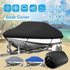 Schutzhülle Boot V-Rumpf Bootspersenning 210D Bootsplane 11-22FT Bootshaube