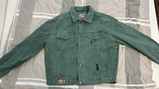 Vintage Weipper Jeans Denim Jacke Grün XL Made in Italy