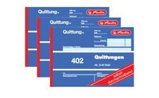 3x Herlitz 402 Quittungsblock