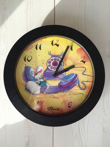 Diddl maus wanduhr - diddl, "telefon"