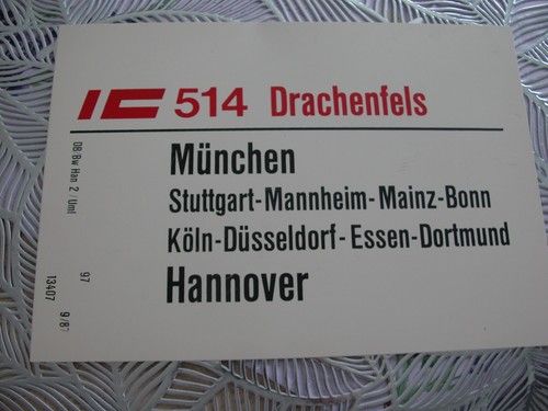 Zuglaufschild 514 515 - ic,