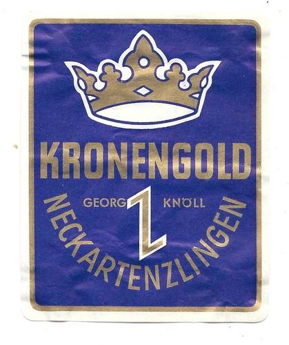 Bieretikett kronenbrauerei - bieretikett,