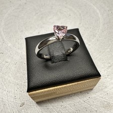 Damenring Versilbert Rosa