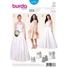 Burda 6776 abend brautkleid - 6776,
