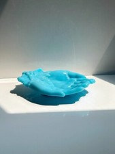 Vallérysthal Opaline Schale Vide Poche Hände Weinrebe Art Nouveau Jugendstil