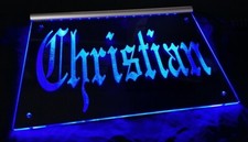 Christian led namensschild - christian,