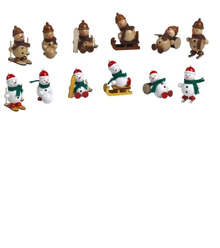 Miniatur schneemann natur - miniatur,
