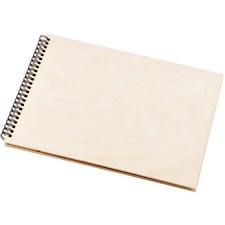 Holzalbum Gästebuch 25 schwarze Blätter Holzbuch Album Holz-Fotoalbum DIN A4