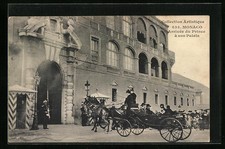 Monaco, Arrivée du Prince à son Palais, Ansichtskarte 1909 