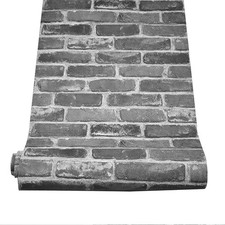 Grau Ziegeleffekt-Vliestapete