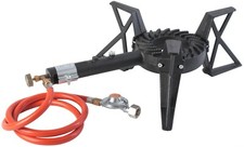 Hockerkocher Gaskocher Gasbrenner Campingkocher Wok 8kW Schlauch Druckminderer