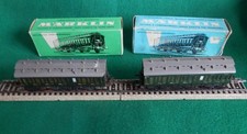Märklin H0 Personenwagen 2x 4004Dreiachswagen für Bastler OVP 01/62 + 01/65