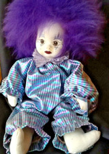 Vintage Stoffpuppe Clown