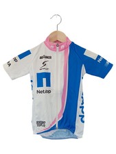 BIORACER Kinder Radtrikot Gr. 128 Kurzarm Sportlich Logo Weiß