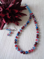 Schmuckset rot-blau