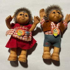 Vintage Spielzeug  60er Jahre Steiff " HÖR ZU "Igel Paar Macki & Mucki
