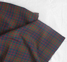 Stoff aus den 60. oder 70. Jahren grün rot kariert 250 x 81 cm