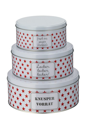 Metall keksdose 3er set - metall, 3