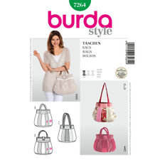 Burda 7264 Patchwork Handtaschen Nähmuster 3 Verschieden Stil Fähigkeit: Einfach